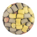 Bonte mini-mergpijpjes 1130 gr./emmer