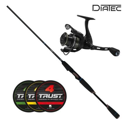 Combo LFT DiaTec XF Spin L 228 3-12gr. + Precision 2000FD (Braid 12/00 Yellow)