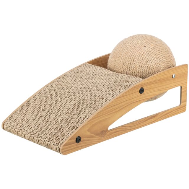 Krabhelling met bal, krabkarton/MDF, 40 × 17 × 20 cm