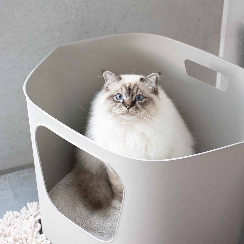 [441/484135] DEAN - Open gerecycleerde kattenbak 54,4x43,9x40,5cm - display grijs