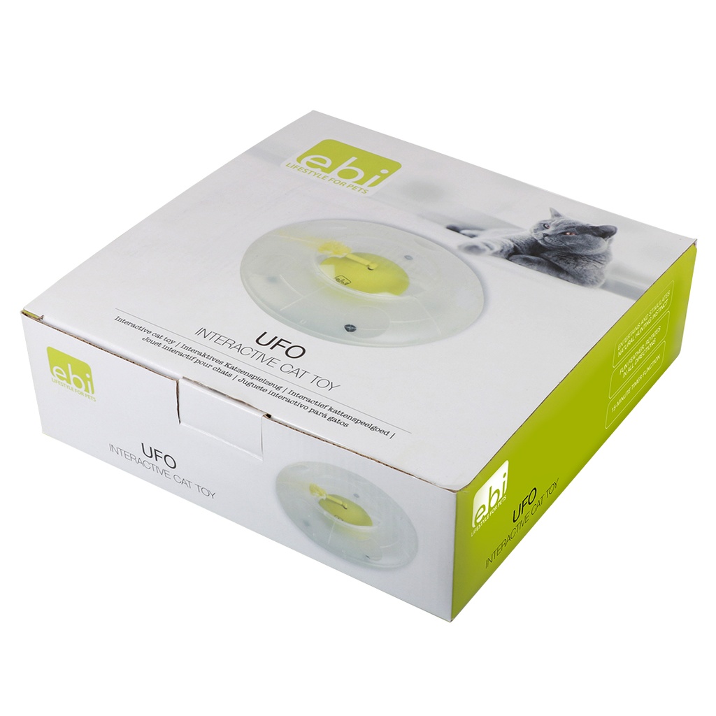 Interactief UFO speeltje 25x25x8cm wit