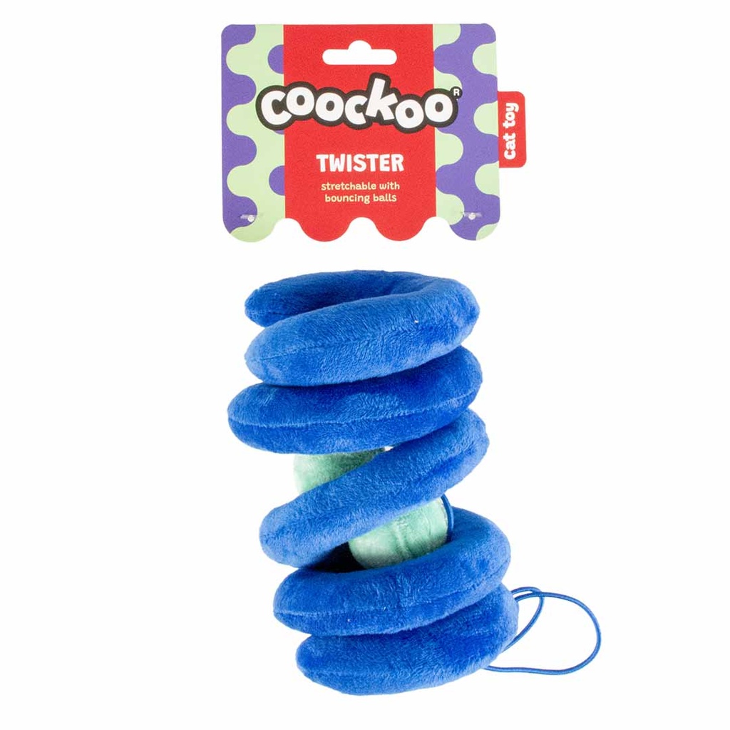 Kattenspeeltje TWISTER 36x10x10cm blauw