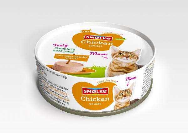 Smølke kat soft paté chicken 80gr