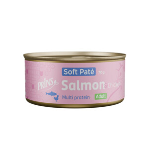 [35665] Prins Wet Food Cat soft paté zalm en kip 70gr