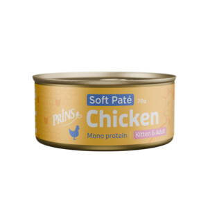 [35662] Prins Wet Food Cat soft paté mono kip 70gr kitten en adult