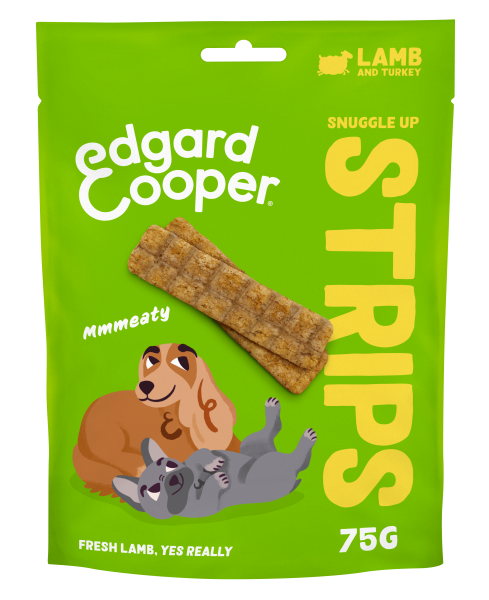 Edgard&Cooper strips adult lamb&turkey 75gr