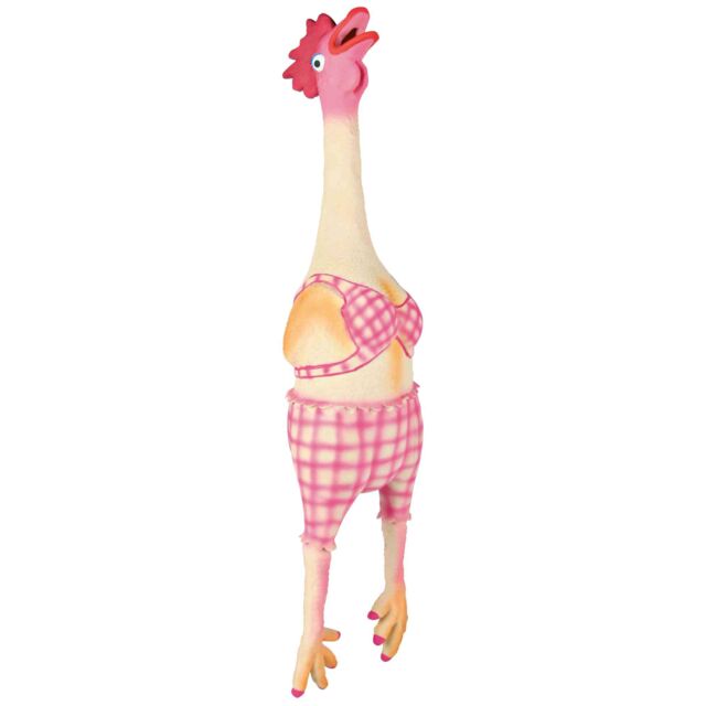 [35495] Hen, dierenstem, latex/polyestervlies, 48 cm