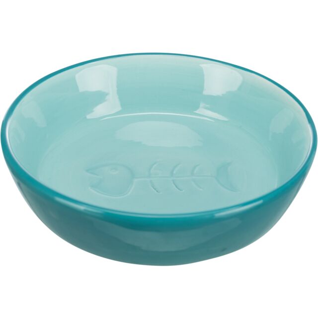 [24492] Voer/waterbak, visgraat, keramiek, 0,2 l/ø 13 cm, diverse