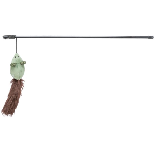 Speelhengel Muis, kunststof/pluche, 46 cm