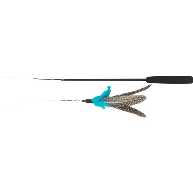 Telescoop-speelhengel met 2 speeltjes, fiberglas, 40–98 cm