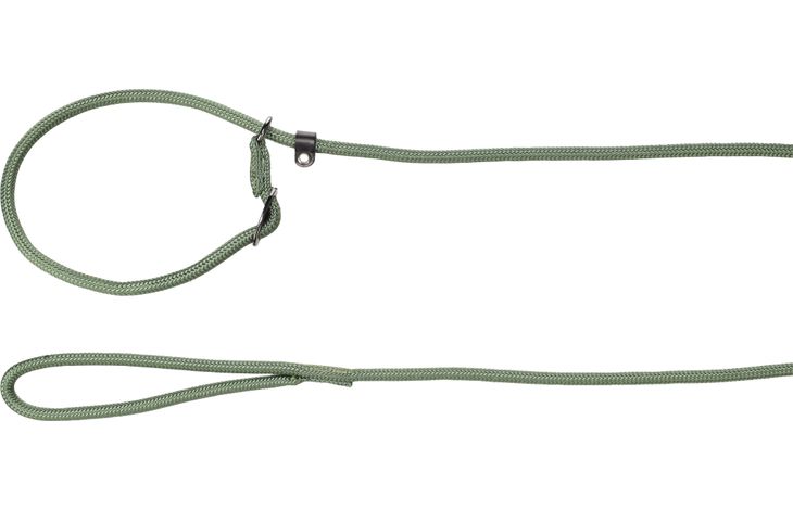 Hond Anti-trek looplijn Aiden Kaki 1,7m 12mm
