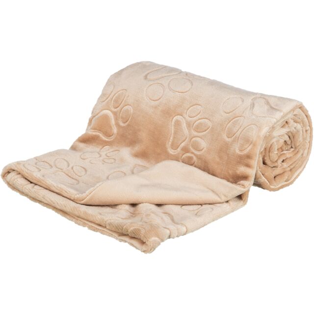 [376001] Deken Barry, softpluche, 100 × 75 cm, beige