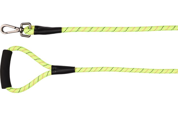Hond Looplijn Rimo Fluo geel 1m 12mm