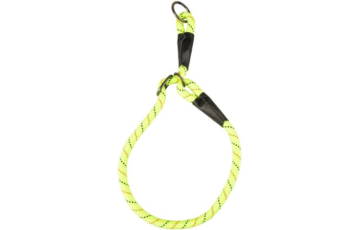 Hond Anti-trek halsband Rimo Fluo geel M 55cm 12mm