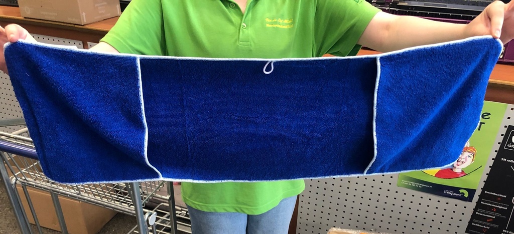 [BR_124508] # EM Droogdoek  met pockets  blauw