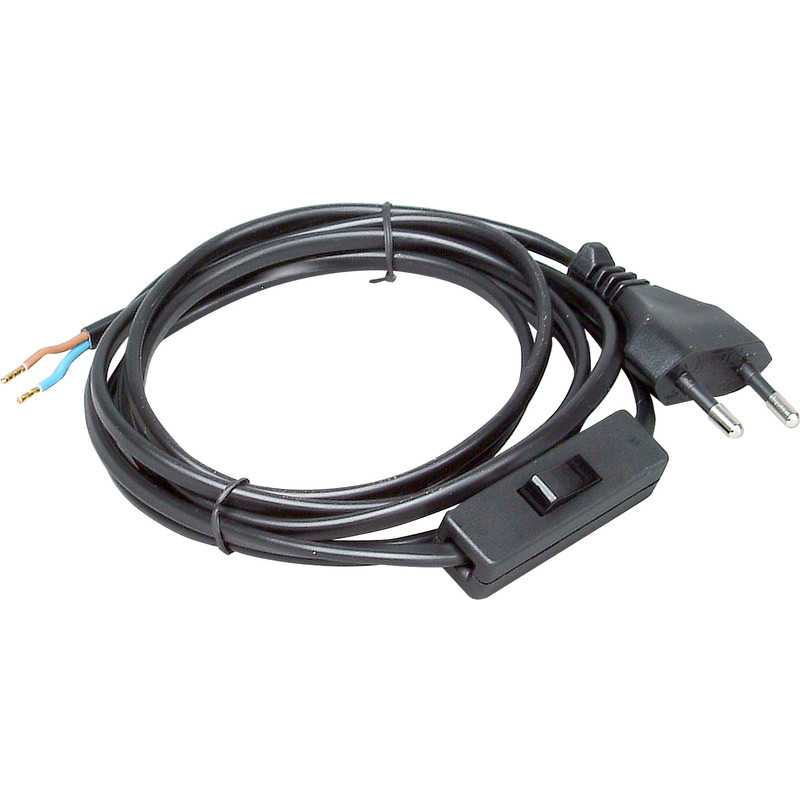[131313] Terrarium fitting zwart + 2m. snoer + schakelaar