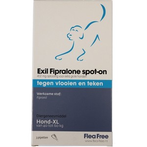 [E897                ] Exil Flea Free Fiproline Spot-on Hond XL 3 Pipet