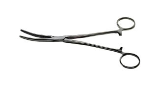 Aterie-tang gebogen 15cm.