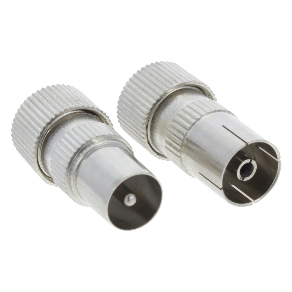 COAX STEKKER RECHT MALE/FEMALE 9MM