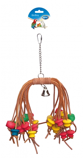 [BR_177341] Birdtoy kooi rasta leder met bel