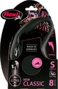 Flexi classic cord S zwart 8 meter
