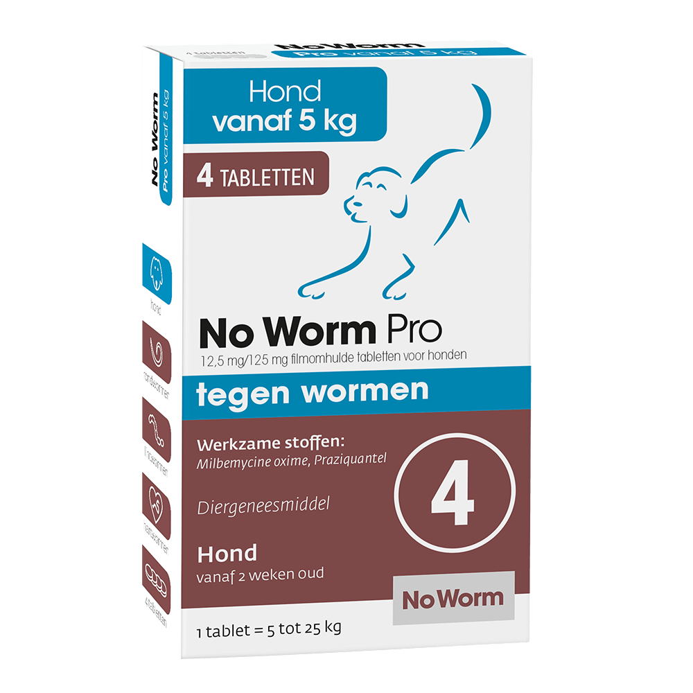 [E539                ] Exil No Worm Pro Hond vanaf 5 kg 4st
