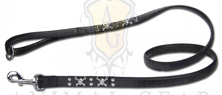 [BR_184903] Artleather skull'n Big bones black 160cm x 25mm