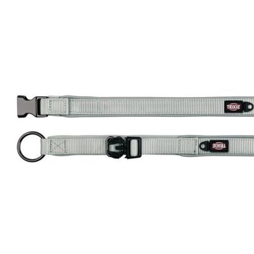 Halsband gevoerd grijs XS