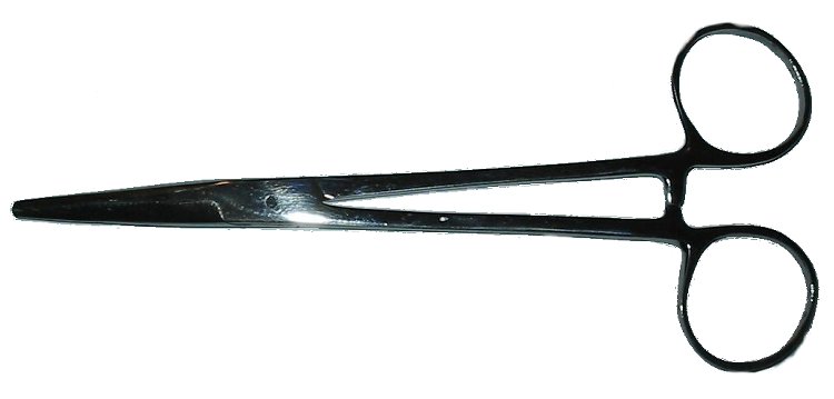 Aterie-tang gebogen 10cm.