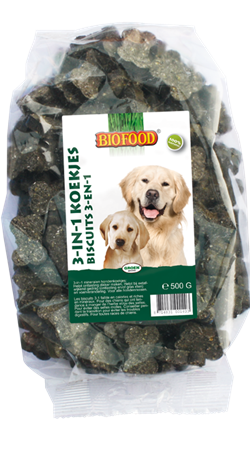 Biofood 3in1 hondenkoekjes 500 gr
