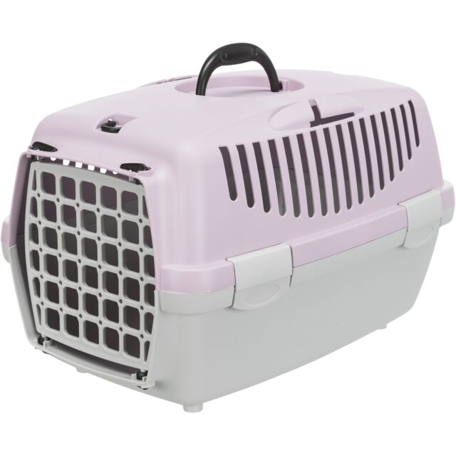 [39823] Vervoersbox Capri 2, XS–S: 37 × 34 × 55 cm, lichtgrijs/lila