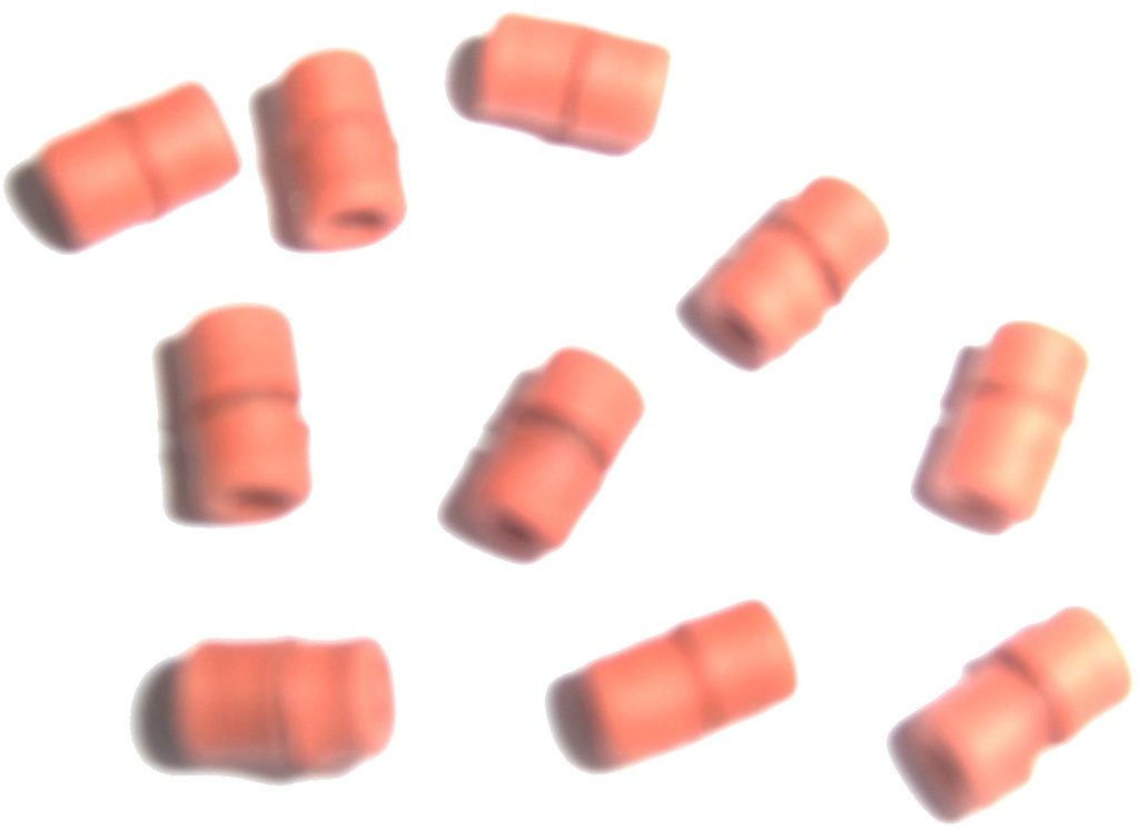 Gekrulde top rubbers 10 stuks groot