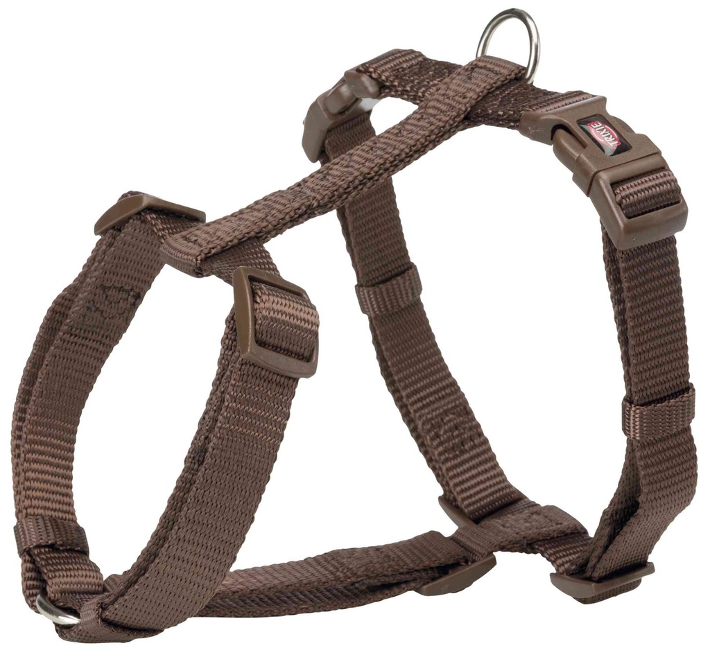 Premium H-Tuig, L–XL: 75–120 cm/25 mm, mokka