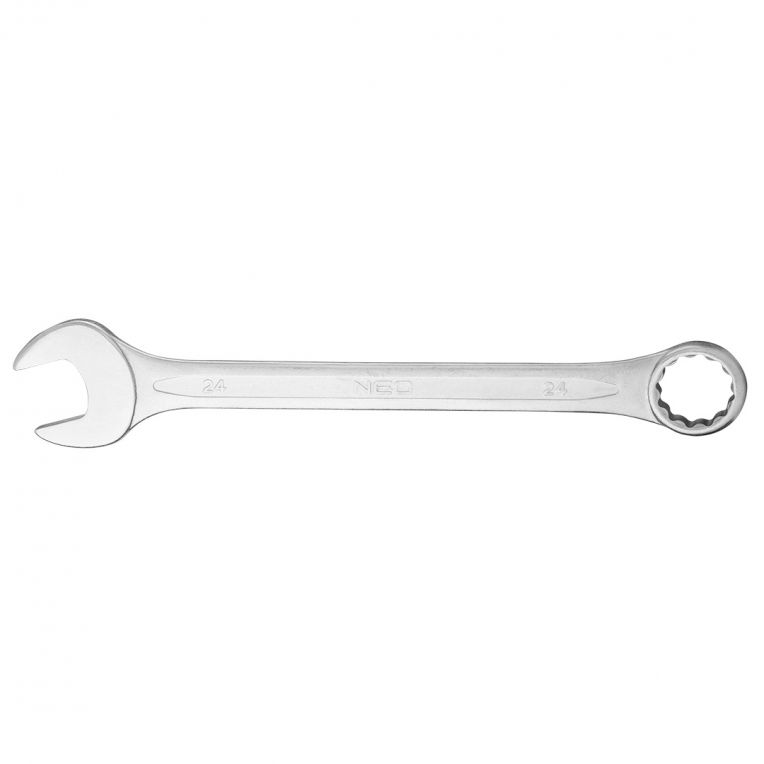 Steek/ringsleutel 24mm DIN 3113, CrV Staal, TUV M+T