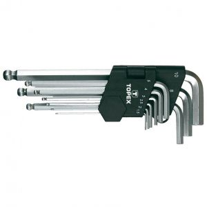 Inbusset Lang met Kogel 1,5-10mm, CrV Staal