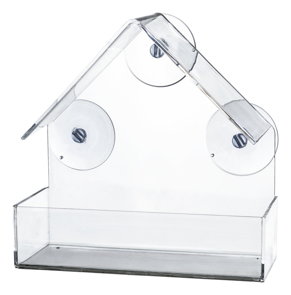 Voederhuis voor vensterruit, kunststof, 225 ml/15 × 15 × 6 cm, transparant