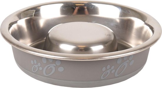 [BR_204254] # EETPOT FUSION SLOW FEEDER GRIJS 425ML 16,5CM