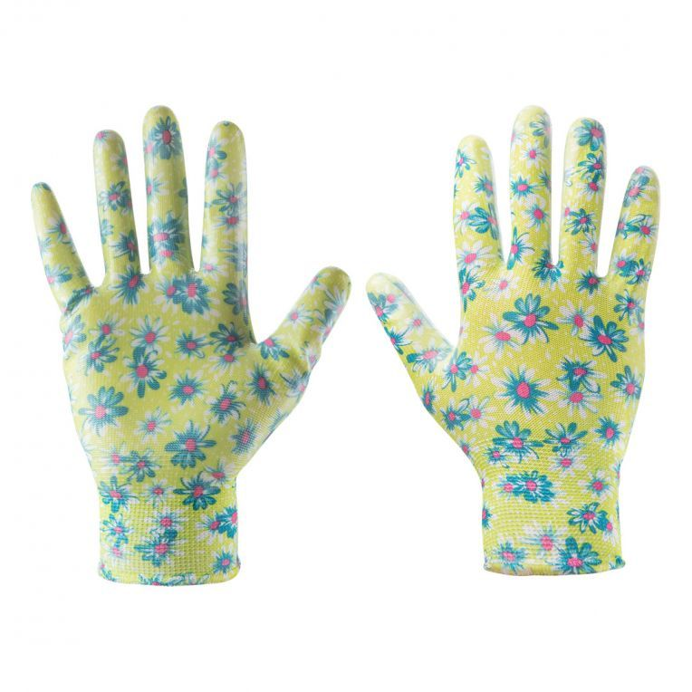 Dames Tuinhandschoen Nitril Maat 7Nitril Gecoat, Fijne voering, Ademend, hoge sc