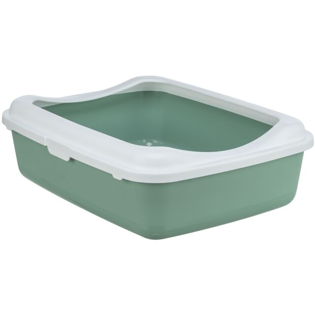 Kattenbak Classic, 37 × 15 × 48 cm, salie/wit