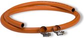 [100251] PVC gasslang met 2 slangklemmen 1meter