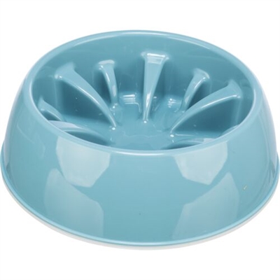 Slow Feeding voer/waterbak, kunststof/TPR, 0,8 l/ø 20 cm