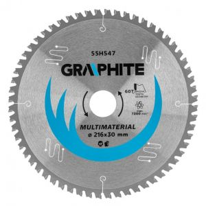 Blad 216mm, Asgat 30mm, Tanden 60, Geometrische Vertanding, geschikt voor bijna