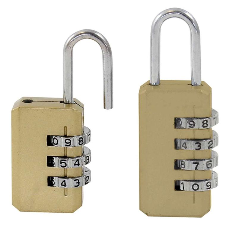 [DT70175] 1x 3 cijferig 35mm, 1x 4 cijferig 42mm hangslot