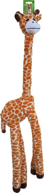 Giraffe langnek XXL met piep 90cm