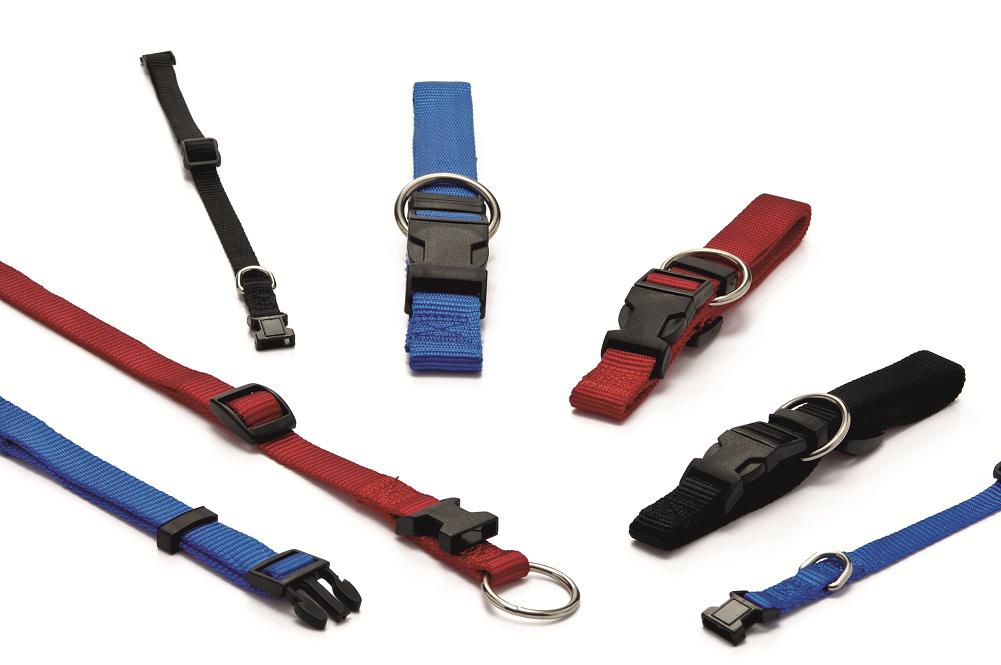 Nylon Halsband 20mm 45cm Zwart