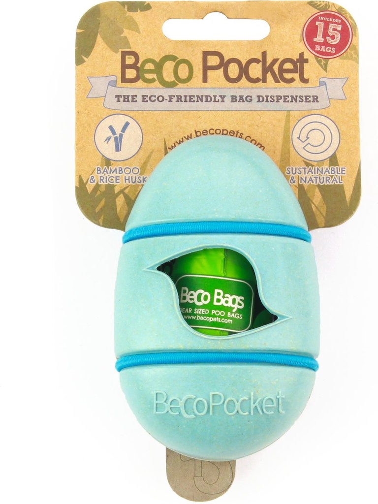 [1502 / 1505 ] # Beco Pocket Poop Bags Dispenser Blue/Green