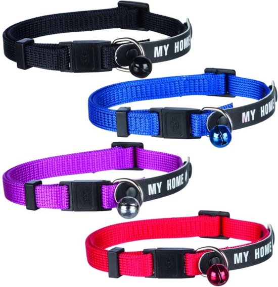 [4180] Kattenhalsband met adresflap, my home