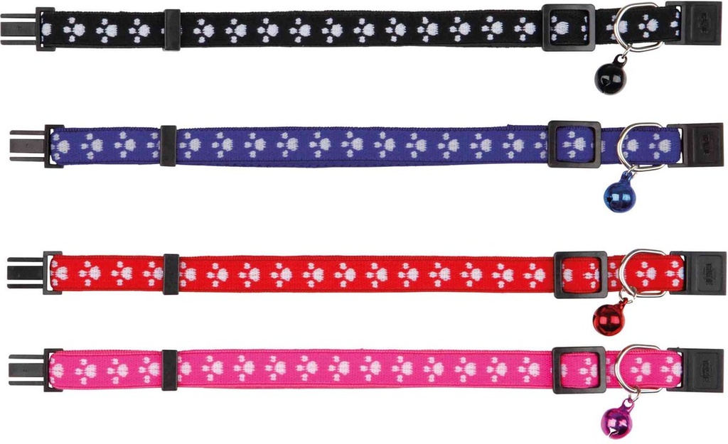 [4202] Kattenhalsband elastisch, pootmotief
